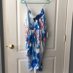 Dress- lower in back, higher in front